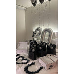 Balon din Folie Metalizata, Flippy, Figurina Cifra, Tema Aniversare 40 cm, Ambalaj Individual, Pai inclus, Umflare cu