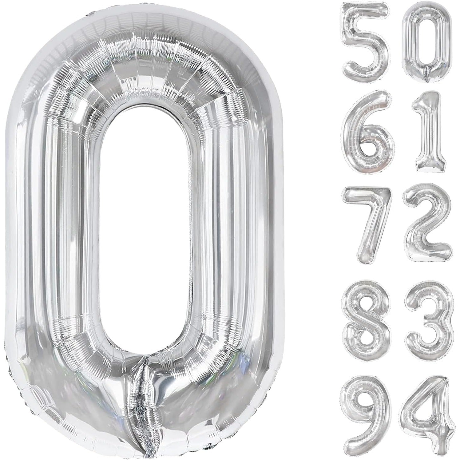Balon din Folie Metalizata, Flippy, Figurina Cifra, Tema Aniversare 40 cm, Ambalaj Individual, Pai inclus, Umflare cu