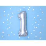 Balon din Folie Metalizata, Flippy, Figurina Cifra, Tema Aniversare 80 cm, Ambalaj Individual, Pai inclus, Umflare cu