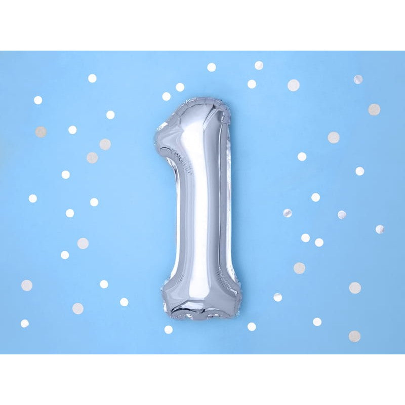 Balon din Folie Metalizata, Flippy, Figurina Cifra, Tema Aniversare 80 cm, Ambalaj Individual, Pai inclus, Umflare cu