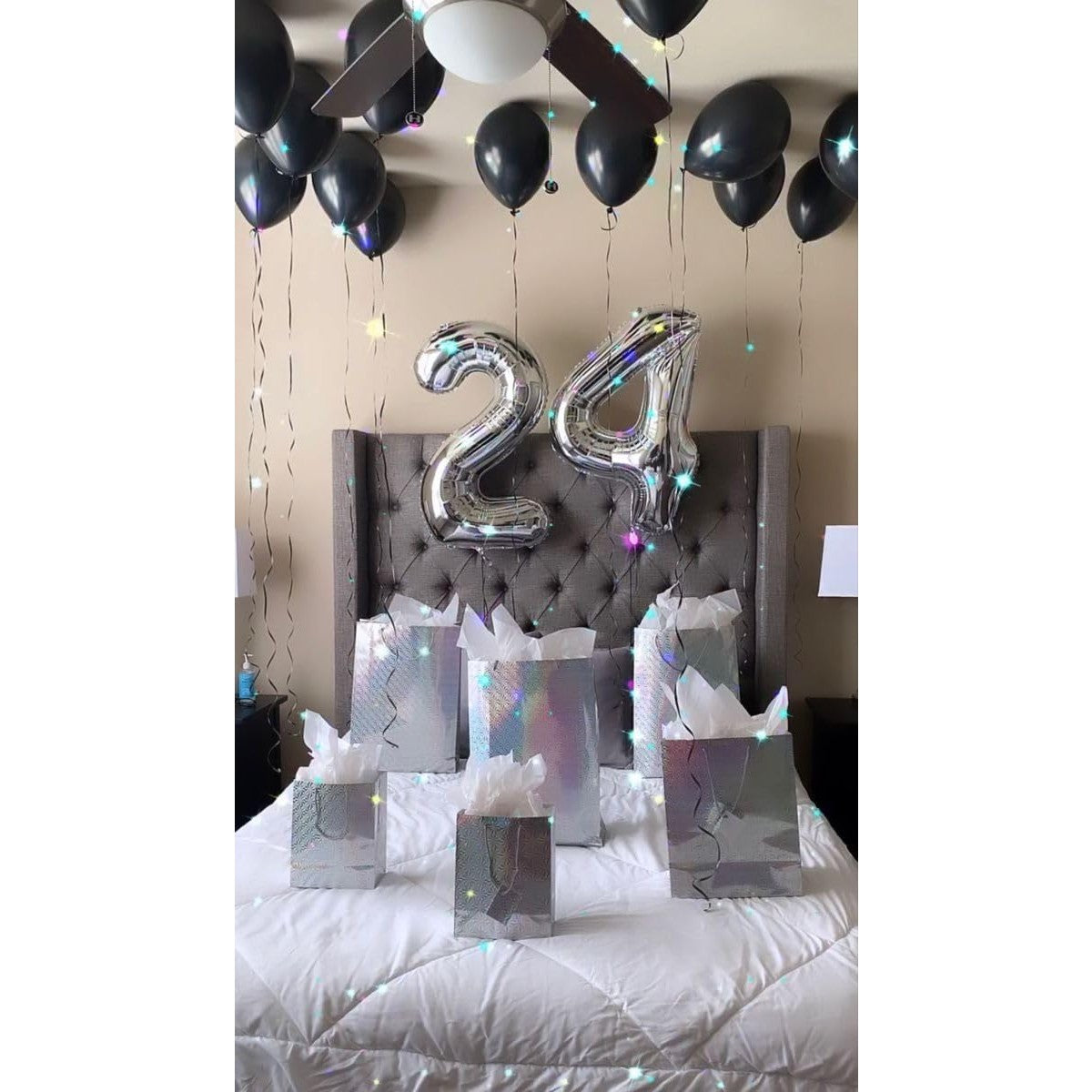 Balon din Folie Metalizata, Flippy, Figurina Cifra, Tema Aniversare 80 cm, Ambalaj Individual, Pai inclus, Umflare cu