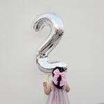 Balon din Folie Metalizata, Flippy, Figurina Cifra, Tema Aniversare 80 cm, Ambalaj Individual, Pai inclus, Umflare cu
