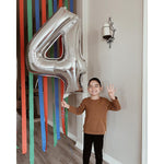 Balon din Folie Metalizata, Flippy, Figurina Cifra, Tema Aniversare 80 cm, Ambalaj Individual, Pai inclus, Umflare cu