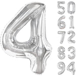 Balon din Folie Metalizata, Flippy, Figurina Cifra, Tema Aniversare 80 cm, Ambalaj Individual, Pai inclus, Umflare cu