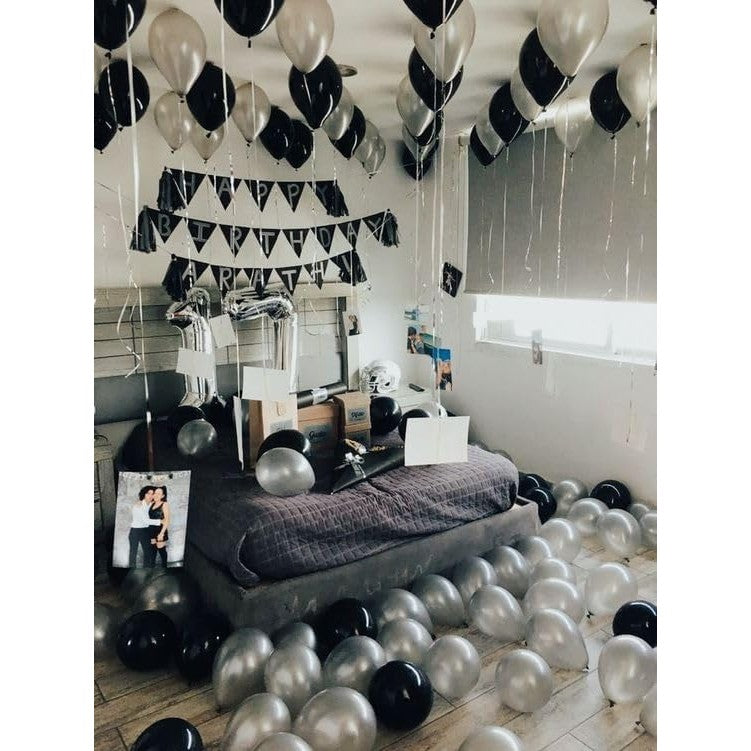 Balon din Folie Metalizata, Flippy, Figurina Cifra, Tema Aniversare 80 cm, Ambalaj Individual, Pai inclus, Umflare cu