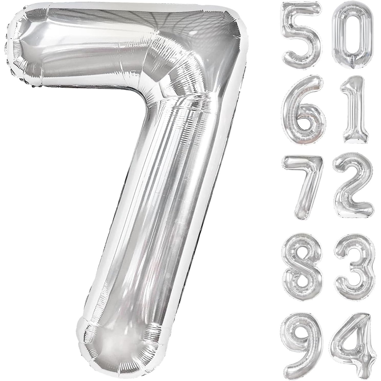 Balon din Folie Metalizata, Flippy, Figurina Cifra, Tema Aniversare 80 cm, Ambalaj Individual, Pai inclus, Umflare cu