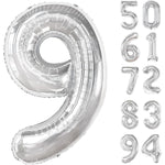 Balon din Folie Metalizata, Flippy, Figurina Cifra, Tema Aniversare 80 cm, Ambalaj Individual, Pai inclus, Umflare cu