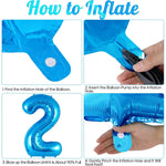 Balon din Folie Metalizata, Flippy, Figurina Cifra, Tema Aniversare 80 cm, Ambalaj Individual, Pai inclus, Umflare cu