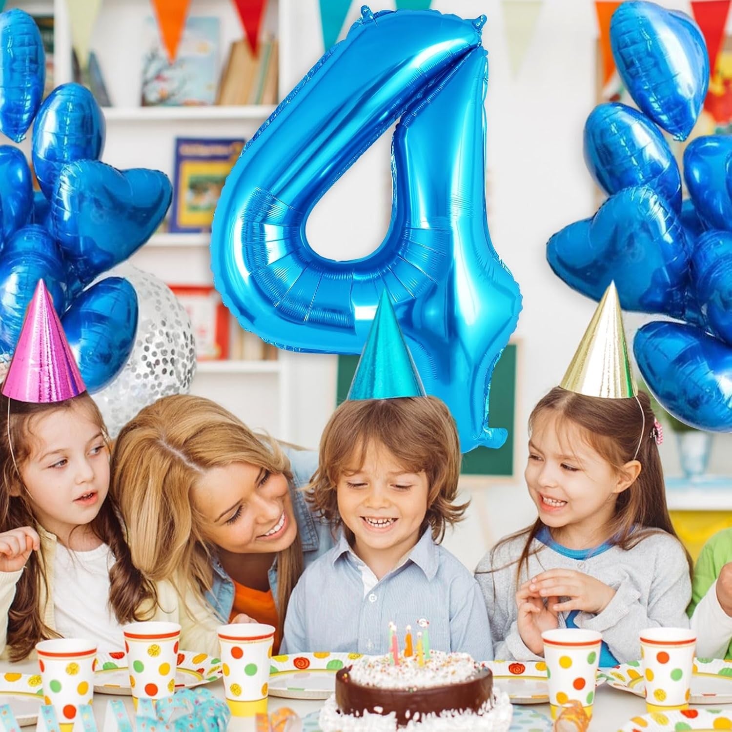 Balon din Folie Metalizata, Flippy, Figurina Cifra, Tema Aniversare 80 cm, Ambalaj Individual, Pai inclus, Umflare cu