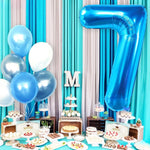 Balon din Folie Metalizata, Flippy, Figurina Cifra, Tema Aniversare 80 cm, Ambalaj Individual, Pai inclus, Umflare cu