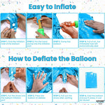 Balon din Folie Metalizata, Flippy, Figurina Cifra, Tema Aniversare 80 cm, Ambalaj Individual, Pai inclus, Umflare cu