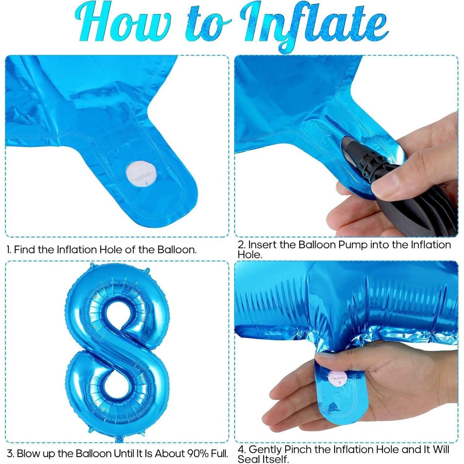 Balon din Folie Metalizata, Flippy, Figurina Cifra, Tema Aniversare 80 cm, Ambalaj Individual, Pai inclus, Umflare cu