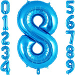 Balon din Folie Metalizata, Flippy, Figurina Cifra, Tema Aniversare 80 cm, Ambalaj Individual, Pai inclus, Umflare cu
