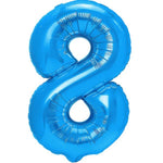 Balon din Folie Metalizata, Flippy, Figurina Cifra, Tema Aniversare 80 cm, Ambalaj Individual, Pai inclus, Umflare cu