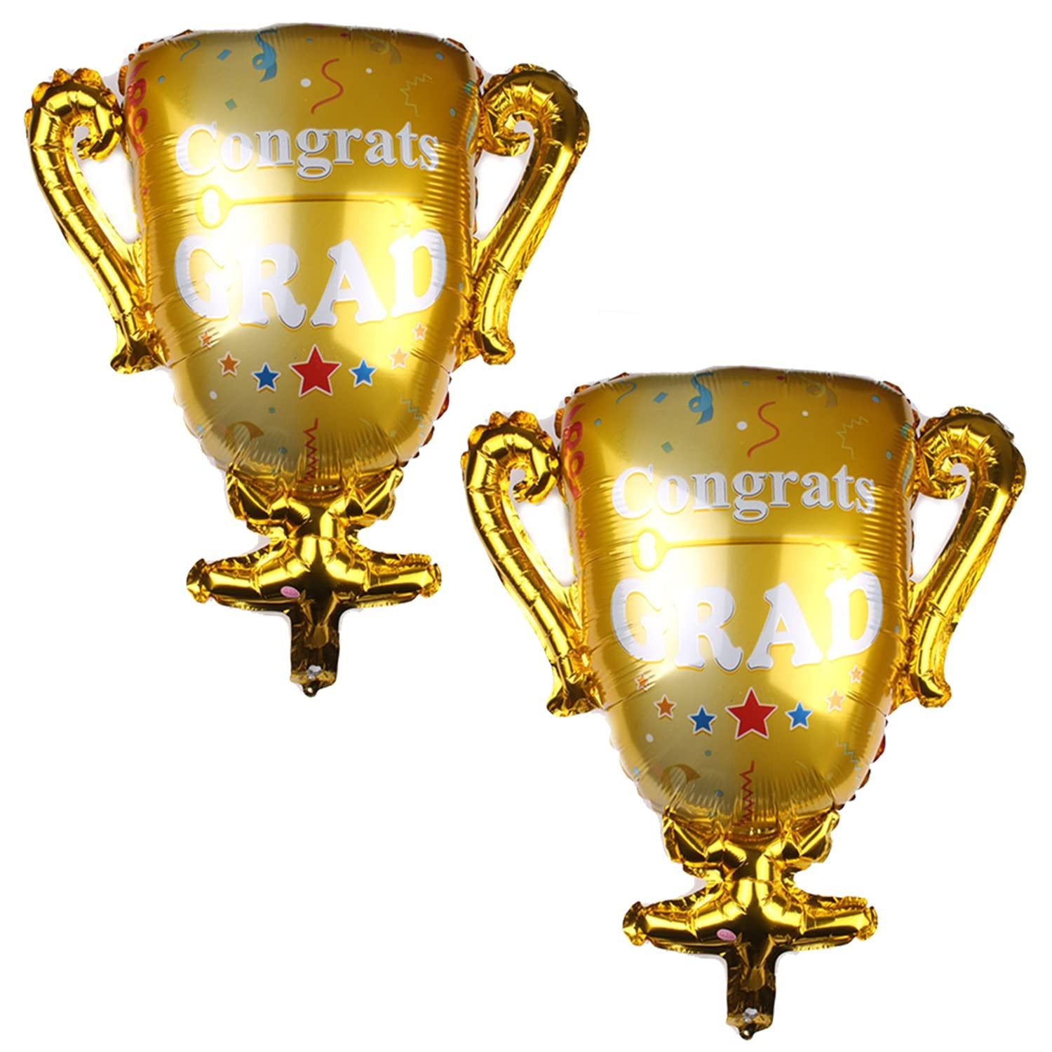 Balon din Folie Metalizata, Flippy, Figurina Cupa, Tema Absolvire, 65x72cm, Ambalaj Individual, Pai Inclus, Umflare cu