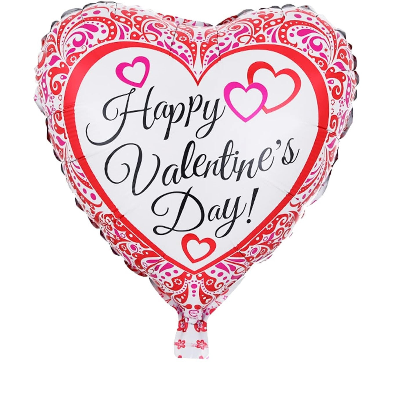 Balon din Folie Metalizata, Flippy, Figurina Inimioara, Model Happy Valentine's Day, Tematica Iubire, 45 cm, Ambalaj