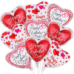 Balon din Folie Metalizata, Flippy, Figurina Inimioara, Model Happy Valentine's Day, Tematica Iubire, 45 cm, Ambalaj