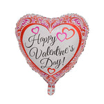 Balon din Folie Metalizata, Flippy, Figurina Inimioara, Model Happy Valentine's Day, Tematica Iubire, 45 cm, Ambalaj