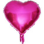 Balon din Folie Metalizata, Flippy, Figurina Inimioara, Model Simplu, Tematica Iubire, 40 cm, Ambalaj Individual, Pai