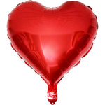 Balon din Folie Metalizata, Flippy, Figurina Inimioara, Model Simplu, Tematica Iubire, 40 cm, Ambalaj Individual, Pai
