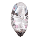 Balon din Folie Metalizata, Flippy, Figurina Masina, Model Nunta Happily Ever After, Tema Nunta, 60 x 63 cm, Ambalaj