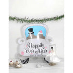 Balon din Folie Metalizata, Flippy, Figurina Masina, Model Nunta Happily Ever After, Tema Nunta, 60 x 63 cm, Ambalaj
