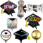 Balon din Folie Metalizata, Flippy, Figurina, Model Toca Congrats Grad, Tematica Absolvire, 66x66 cm, Ambalaj