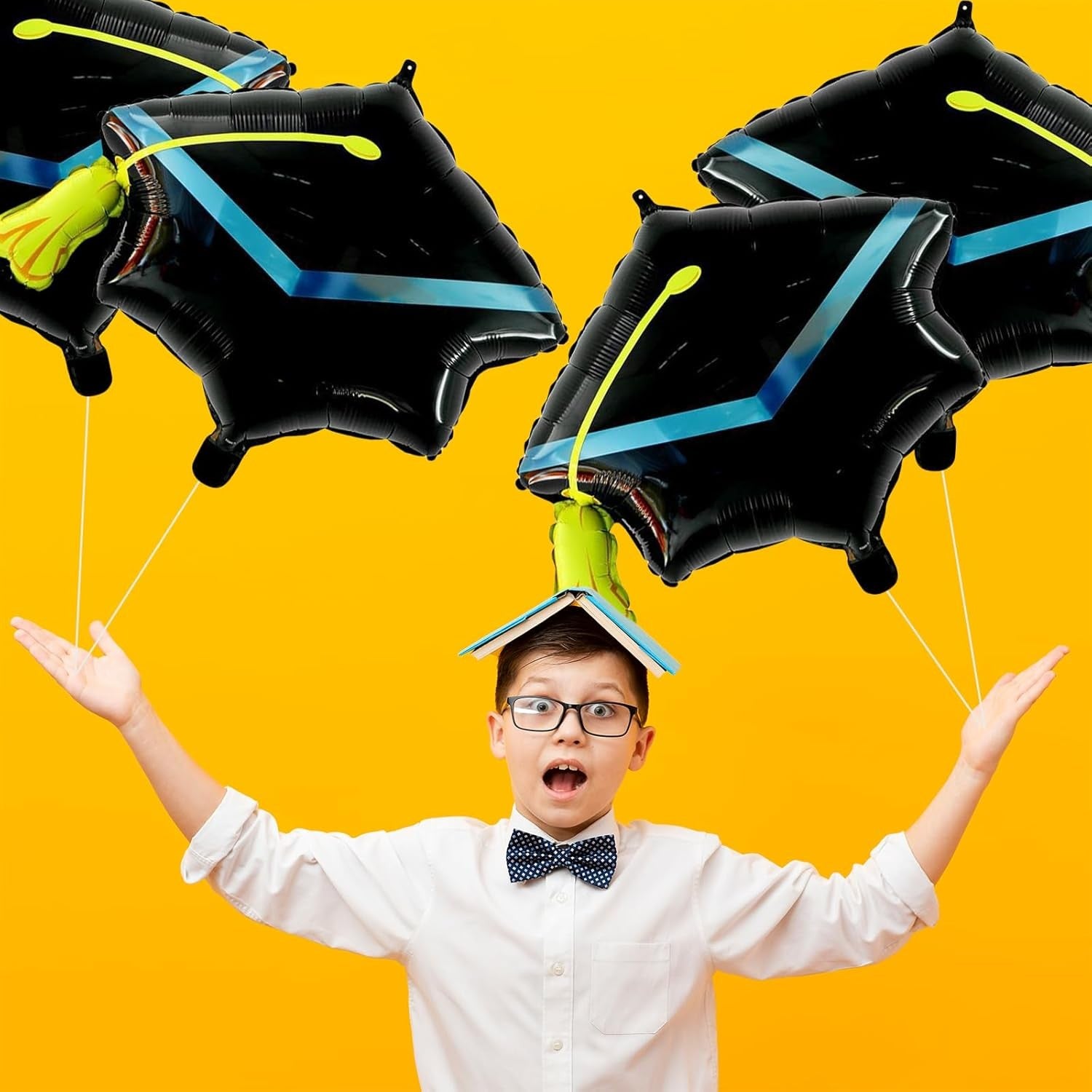 Balon din Folie Metalizata, Flippy, Figurina, Model Toca Congrats Grad, Tematica Absolvire, 56x70 cm, Ambalaj