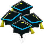 Balon din Folie Metalizata, Flippy, Figurina, Model Toca Congrats Grad, Tematica Absolvire, 56x70 cm, Ambalaj