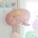 Balon din Folie Metalizata, Flippy, Figurina Norisor, Tema Hello Baby , 59x50 cm, Ambalaj Individual, Pai Inclus,