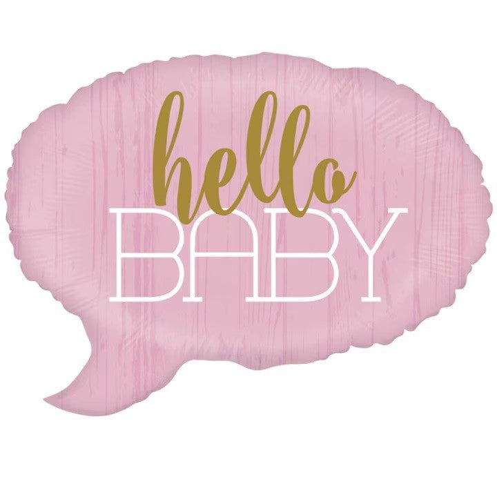 Balon din Folie Metalizata, Flippy, Figurina Norisor, Tema Hello Baby , 59x50 cm, Ambalaj Individual, Pai Inclus,