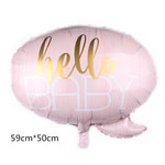Balon din Folie Metalizata, Flippy, Figurina Norisor, Tema Hello Baby , 59x50 cm, Ambalaj Individual, Pai Inclus,
