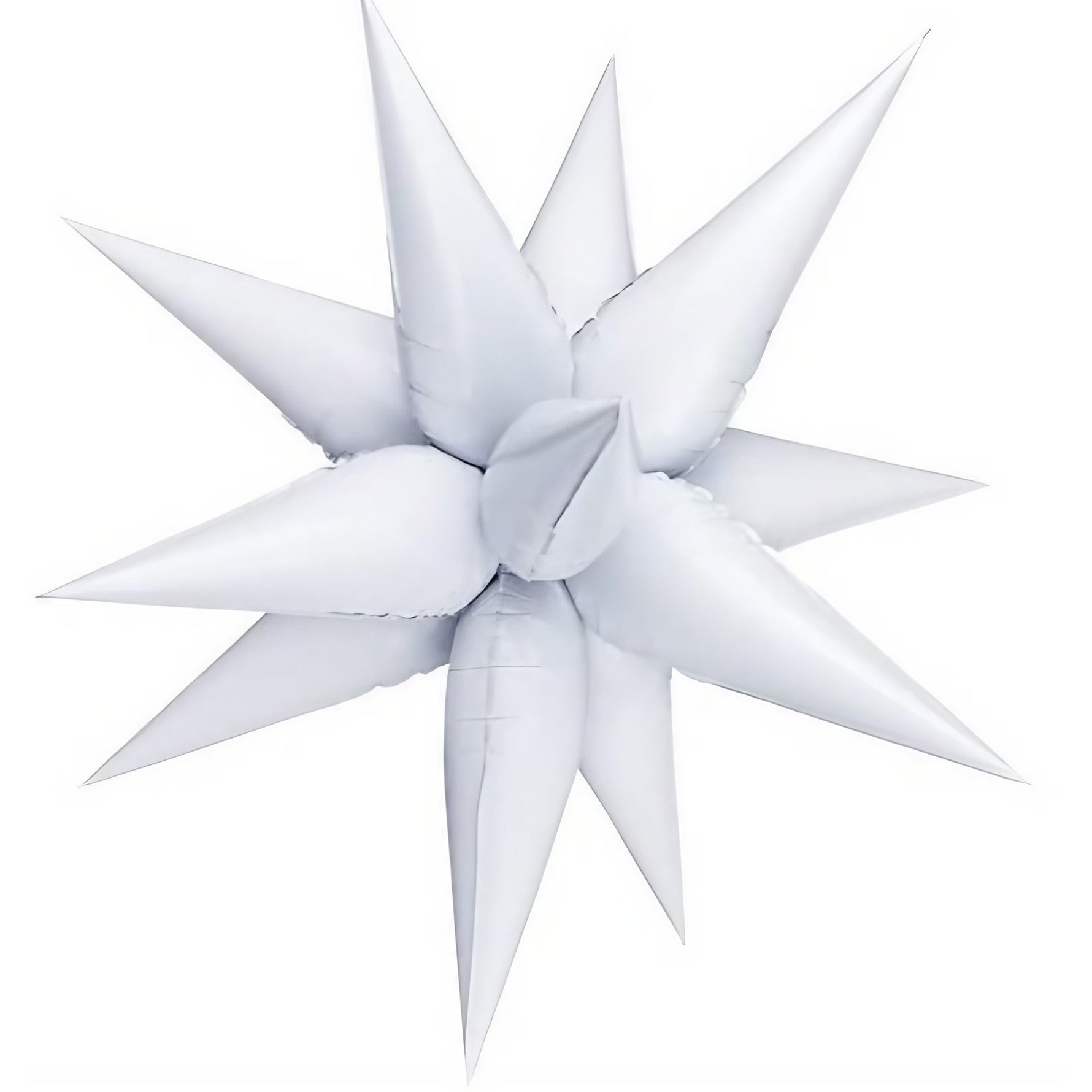 Balon din Folie Metalizata, Flippy, Figurina Stea 3D, 66 cm, Ambalaj Individual, Pai inclus, Umflare cu Aer sau Heliu,