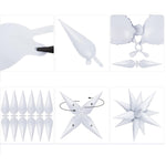 Balon din Folie Metalizata, Flippy, Figurina Stea 3D, 66 cm, Ambalaj Individual, Pai inclus, Umflare cu Aer sau Heliu,