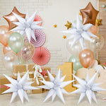 Balon din Folie Metalizata, Flippy, Figurina Stea 3D, 66 cm, Ambalaj Individual, Pai inclus, Umflare cu Aer sau Heliu,