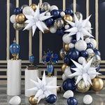 Balon din Folie Metalizata, Flippy, Figurina Stea 3D, 66 cm, Ambalaj Individual, Pai inclus, Umflare cu Aer sau Heliu,