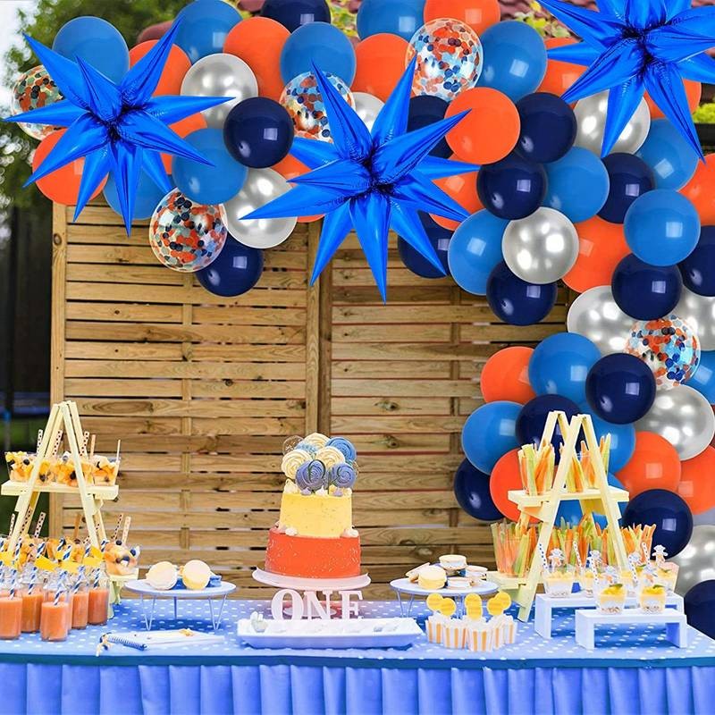 Balon din Folie Metalizata, Flippy, Figurina Stea 3D, 66 cm, Ambalaj Individual, Pai inclus, Umflare cu Aer sau Heliu,