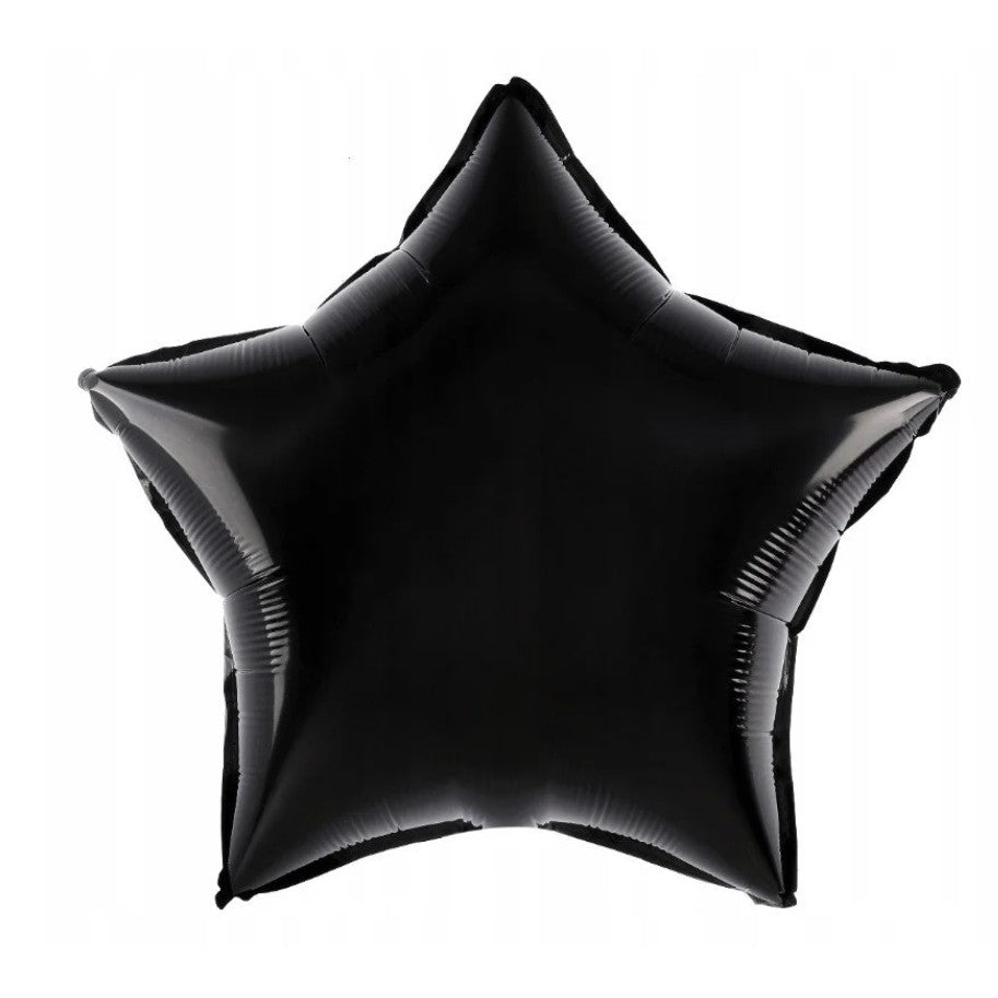 Balon din Folie Metalizata, Flippy, Figurina Stea, Model Simplu, Tematica Aniversare, 40 cm, Ambalaj Individual, Pai