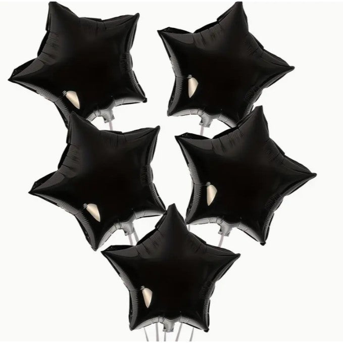 Balon din Folie Metalizata, Flippy, Figurina Stea, Model Simplu, Tematica Aniversare, 40 cm, Ambalaj Individual, Pai