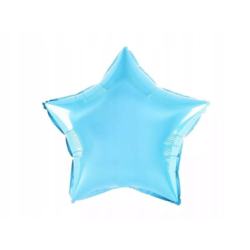 Balon din Folie Metalizata, Flippy, Figurina Stea, Model Simplu, Tematica Aniversare, 40 cm, Ambalaj Individual, Pai