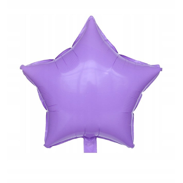 Balon din Folie Metalizata, Flippy, Figurina Stea, Model Simplu, Tematica Aniversare, 40 cm, Ambalaj Individual, Pai