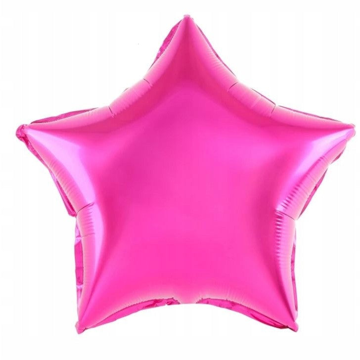 Balon din Folie Metalizata, Flippy, Figurina Stea, Model Simplu, Tematica Aniversare, 40 cm, Ambalaj Individual, Pai