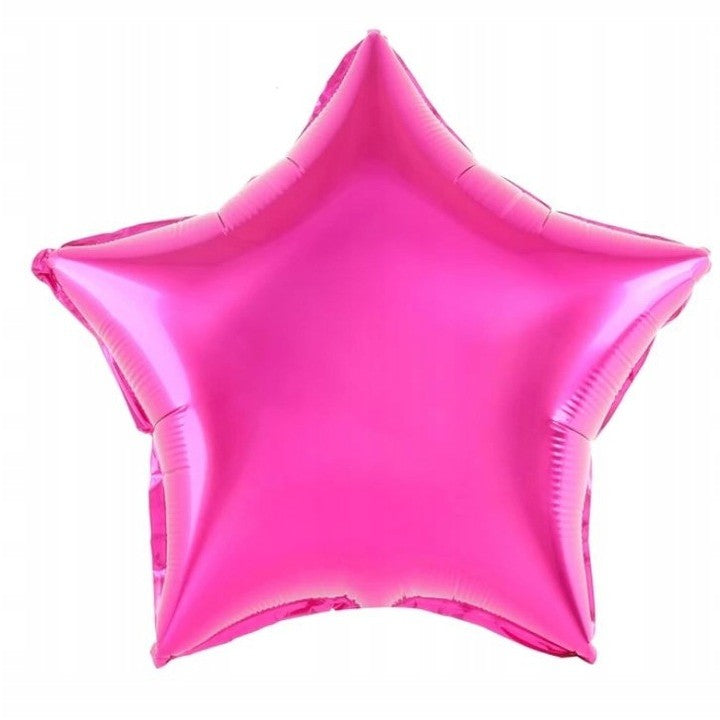 Balon din Folie Metalizata, Flippy, Figurina Stea, Model Simplu, Tematica Aniversare, 40 cm, Ambalaj Individual, Pai