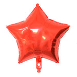 Balon din Folie Metalizata, Flippy, Figurina Stea, Model Simplu, Tematica Aniversare, 40 cm, Ambalaj Individual, Pai