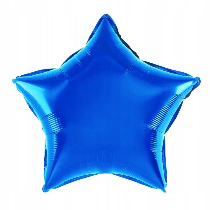 Balon din Folie Metalizata, Flippy, Figurina Stea, Model Simplu, Tematica Aniversare, 40 cm, Ambalaj Individual, Pai