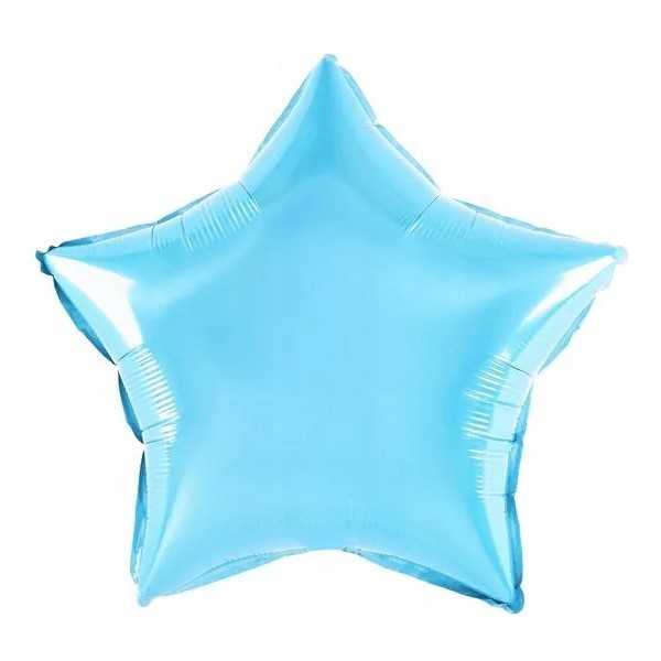 Balon din Folie Metalizata, Flippy, Figurina Stea, Model Simplu, Tematica Aniversare, 40 cm, Ambalaj Individual, Pai
