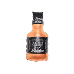 Balon din Folie Metalizata, Flippy, Figurina Sticla de Whisky, Tema Aniversare, 90x45 cm, Ambalaj Individual, Pai