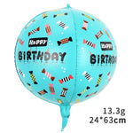 Balon din Folie Metalizata, Flippy, Figurine 4D, Model Happy Birthday, Tematica Aniversara Bombonele, 63x24 cm, Ambalaj
