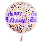 Balon din Folie Metalizata, Flippy, Figurine 4D, Model Happy Birthday, Tematica Aniversara Bombonele, 63x24 cm, Ambalaj