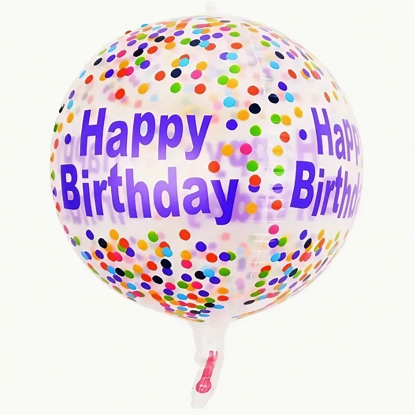 Balon din Folie Metalizata, Flippy, Figurine 4D, Model Happy Birthday, Tematica Aniversara Bombonele, 63x24 cm, Ambalaj
